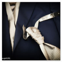 Una fotografia che ritrae un particolare dell'abito 